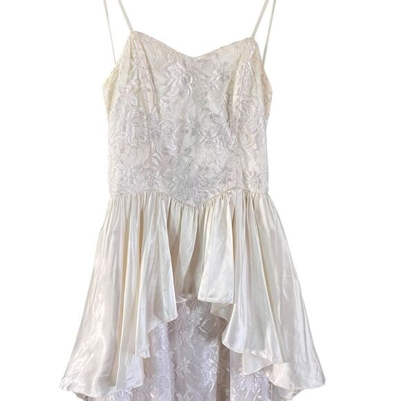 Roberta Of California Vintage 1980’s White Strapless Formal Dress - Picture 4 of 11